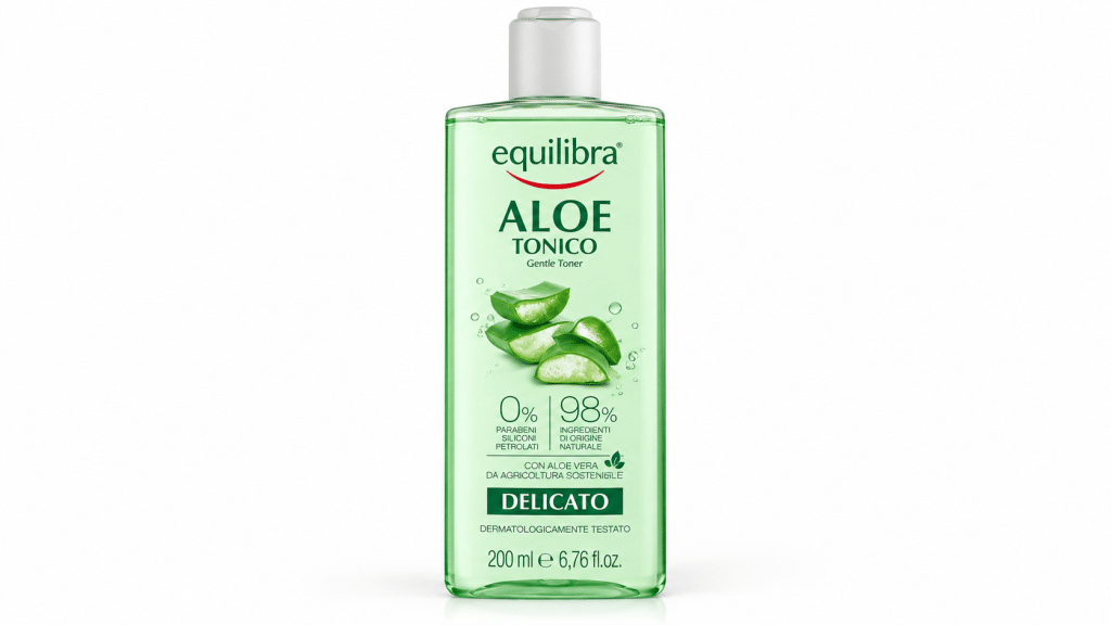 Equilibra Aloe Gentle Tonic for daily facial cleansing