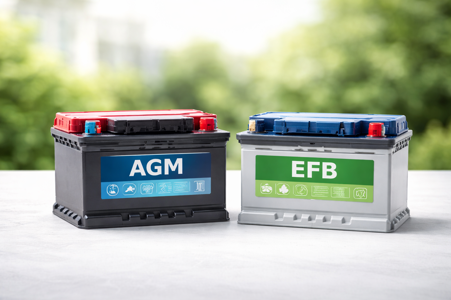 batterie AGM vs EFB confronto per auto start stop