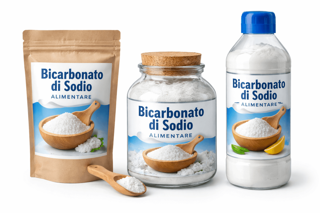 bicarbonato di sodio in una ciotola usato per eliminare cattivi odori in casa