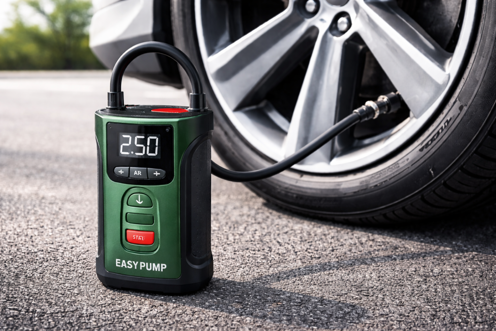 compressore portatile Bosch EasyPump per gonfiare le gomme dell’auto