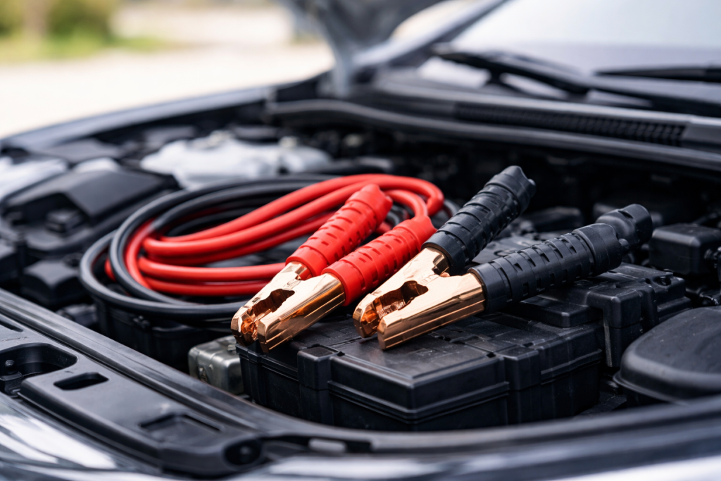 Cavi di avviamento auto per far ripartire un veicolo con batteria scarica