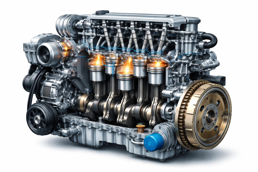 Schema funzionamento motore a combustione interna