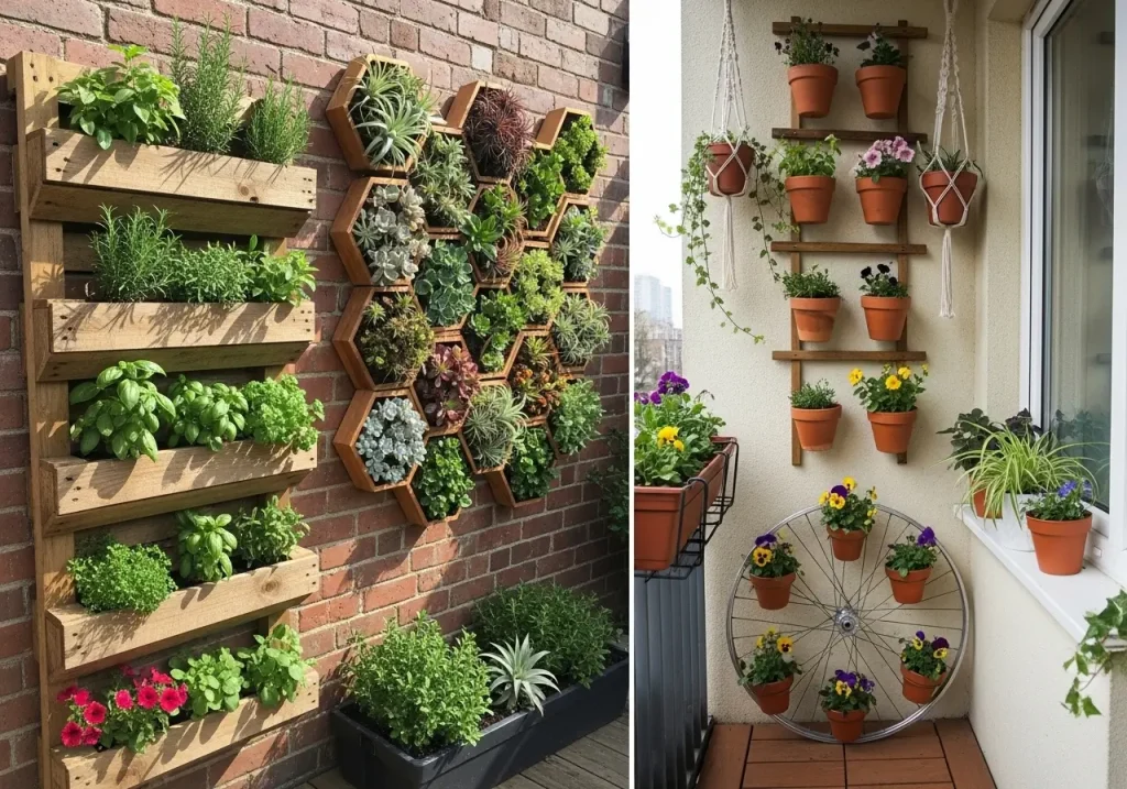 vertical garden structure modular multi-level balcony