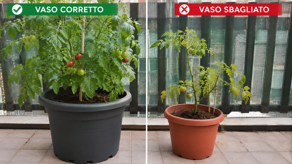 The right pot for growing tomatoes on the balcony