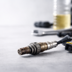 Worn lambda probe with signs of oxidation on a neutral surface, a sign of malfunction and increased fuel consumption