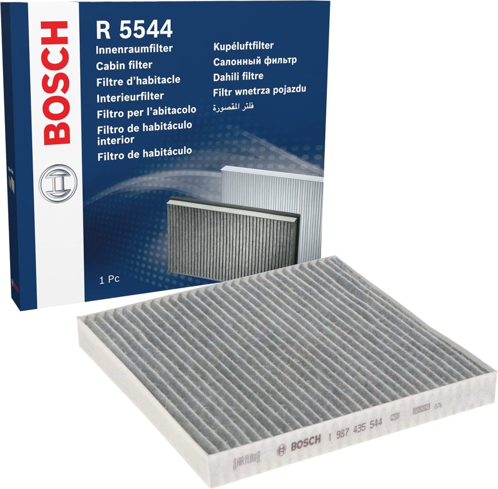 Filtro abitacolo auto Bosch R5544 ai carboni attivi con confezione originale