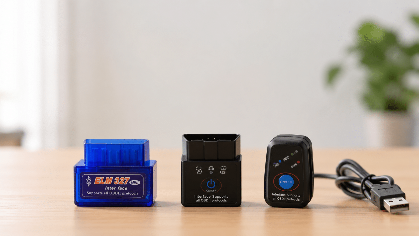 OBD2 Bluetooth, USB and Wi-Fi adapters for car diagnostics