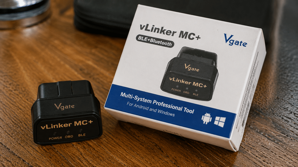 Vgate vLinker MC+ OBD2 Bluetooth Diagnostic Scanner for Car Electronic Diagnosis.