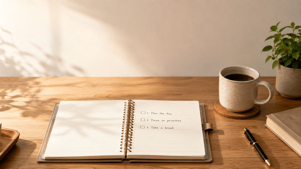Daily planner for the 3-priority method