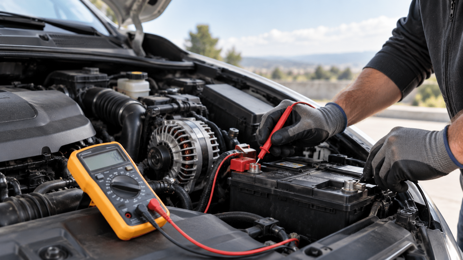 Alternatore non carica la batteria: controllo con multimetro