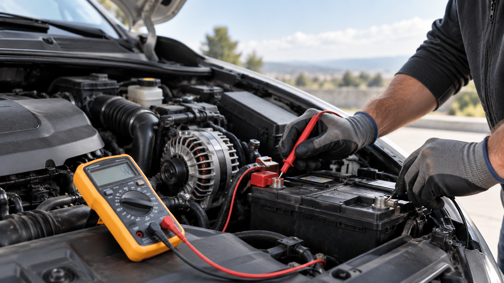 Alternatore non carica la batteria: controllo con multimetro