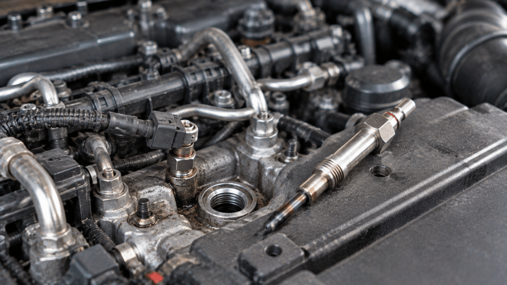 candeletta montata su motore diesel