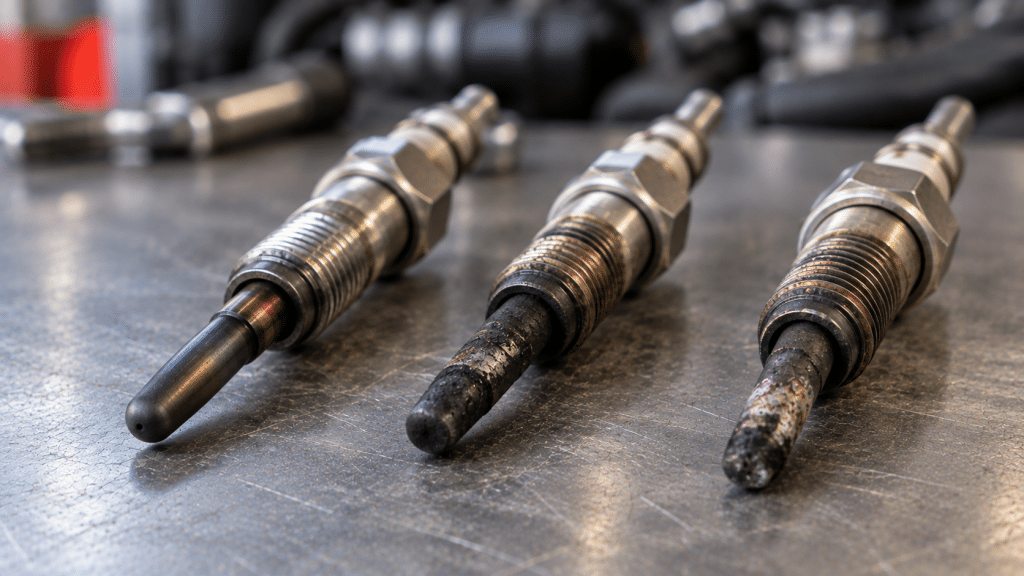 candelette diesel con usura e depositi
