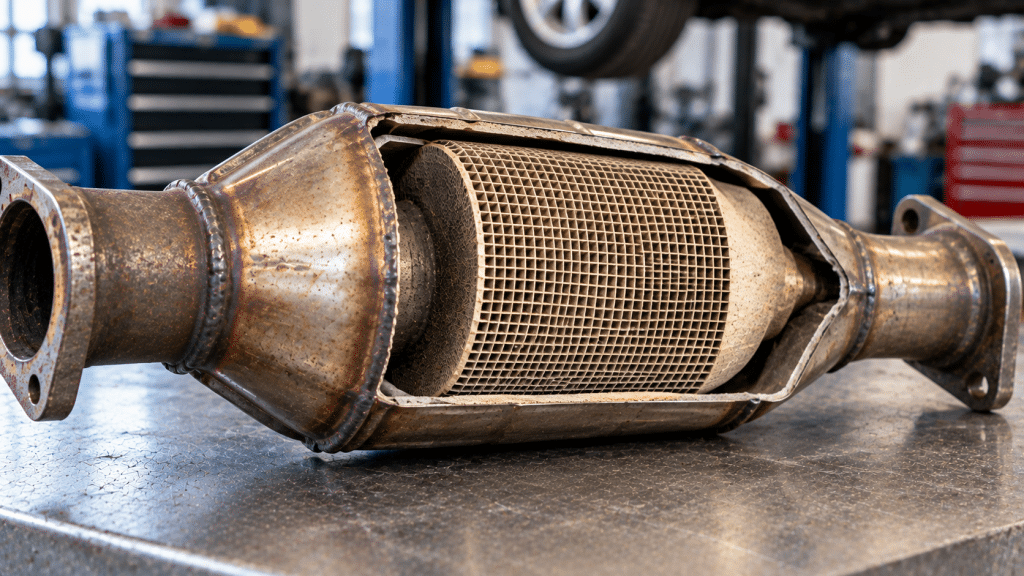 internal structure of a car catalyst