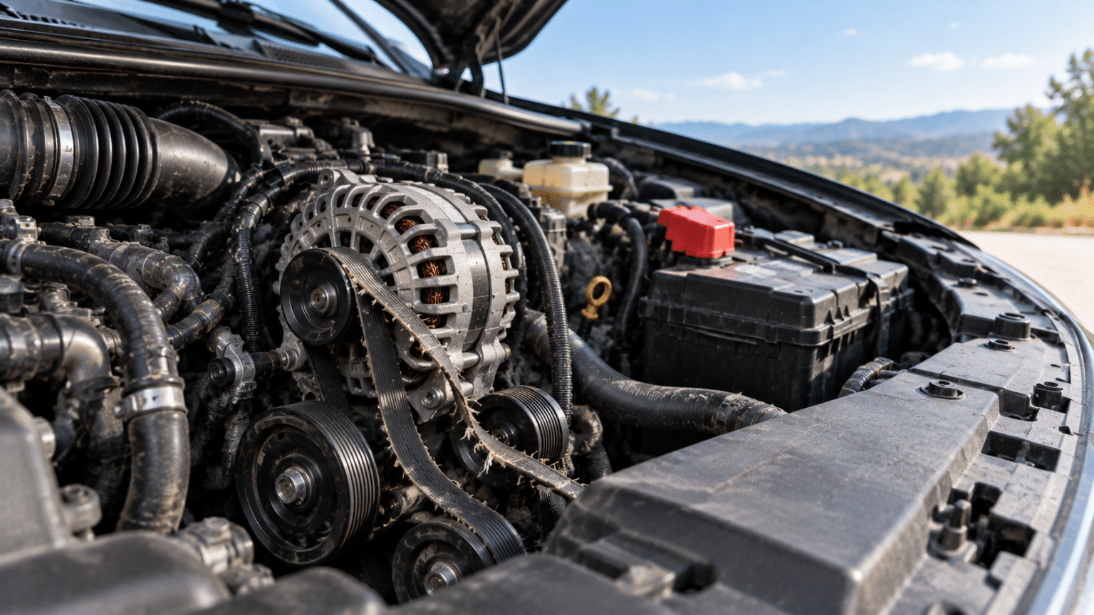 cinghia alternatore rotta
