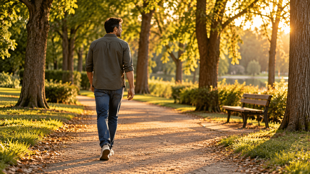 Walking after work to manage stress