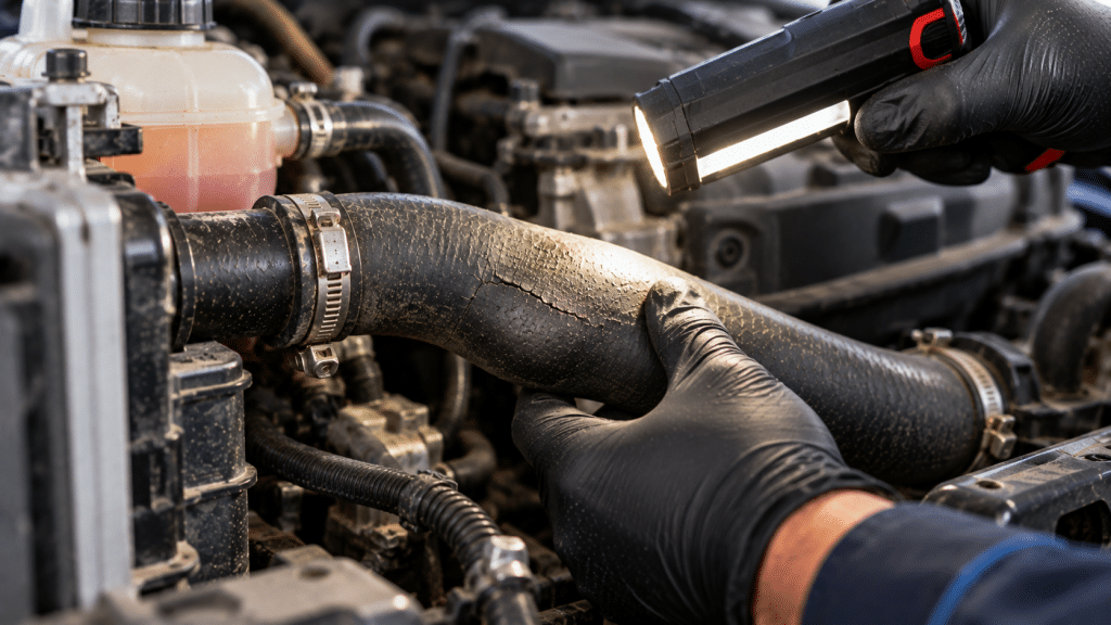 check damaged radiator hose