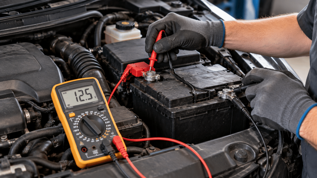 Car Starter Circuit Diagnosis with Multimeter